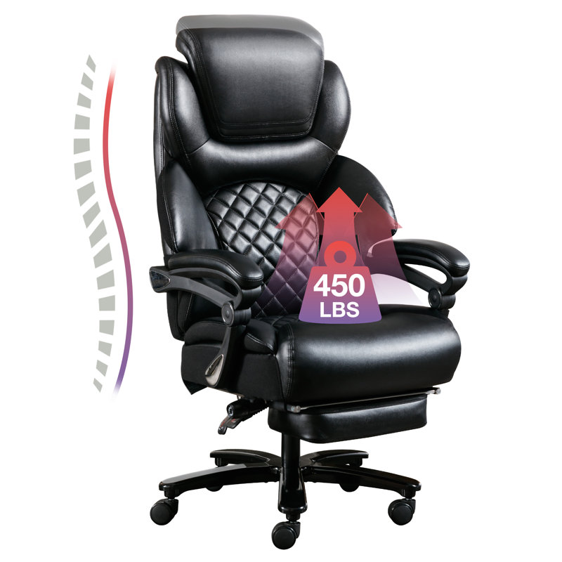 Inbox Zero Kadie Big and Tall Office Chair 450Lbs for Heavy People